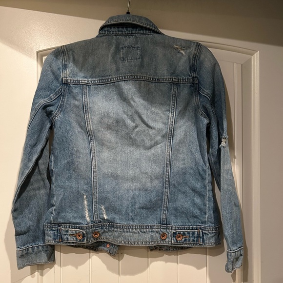 Jean Jacket Distressed y2K denim size XS TP old navy - Picture 5 of 7